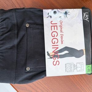 Lidy Black Denim Leggings